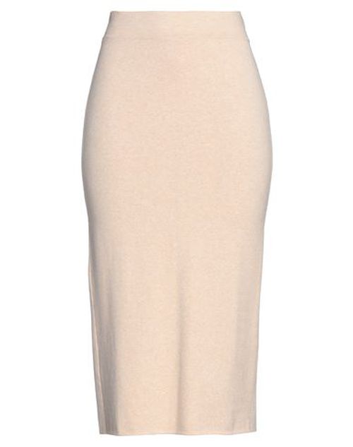 Woman Midi skirt Beige Size L Viscose, Polyester