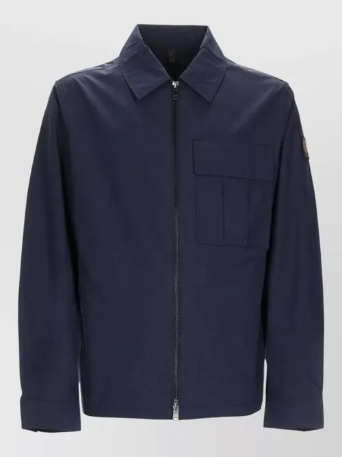 Belstaff - buttoned cuff coat collared chest pocket