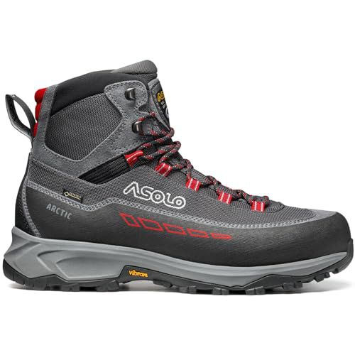 ASOLO Men's ARCTIC GV MM Warm Water-Resistant Suede/Nylon Insulated High Cut Snow Ice Winter Hiking Boots for Snowshoeing