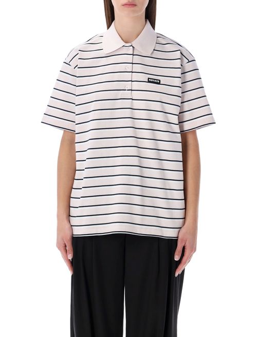 Relaxed Fit Striped Polo Shirt - Size XS