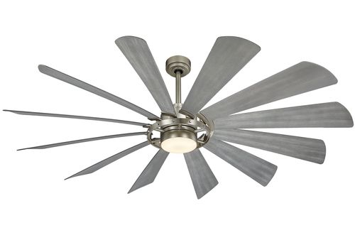 Minka-Aire Contemporary 65" Indoor/Outdoor Ceiling Fan in Brushed Stee