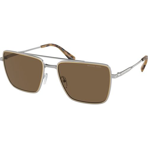 Michael Kors Man Michael Kors MK1154 BLUE RIDGE 189373 Sunglasses Metal Silver Brown Squared Norma