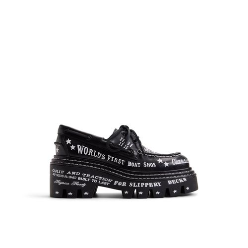 Sperry X Monse Authentic Original™ 2-Eye Lug Boat Shoe in Black Graphic