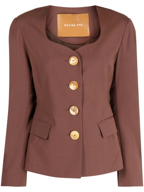 Perrin single-breasted blazer - Brown