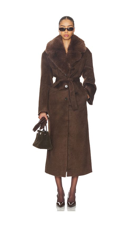 LAMARQUE x REVOLVE X Revolve Tillie-l Coat in Brown. L. Also in XS