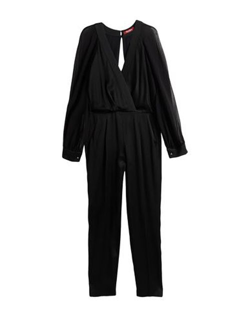 Woman Jumpsuit Black Size 6 Acetate, Viscose, Silk