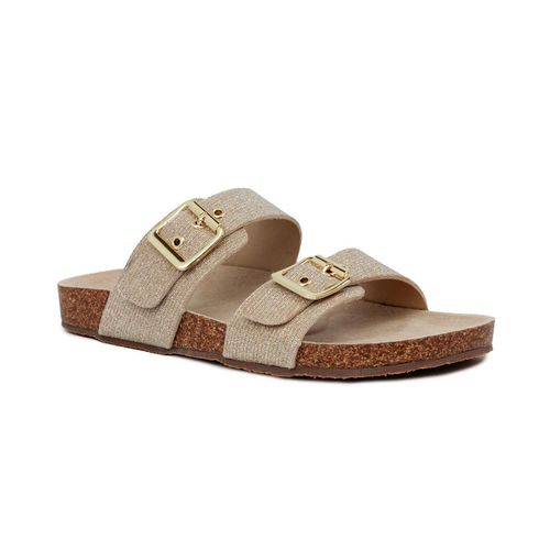 Weslee Womens Double Band Buckle Footbed Sandals