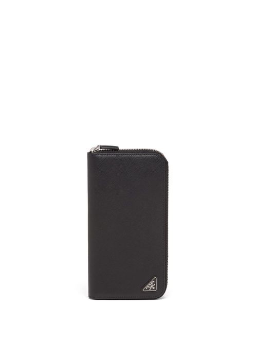 Saffiano leather wallet - Black