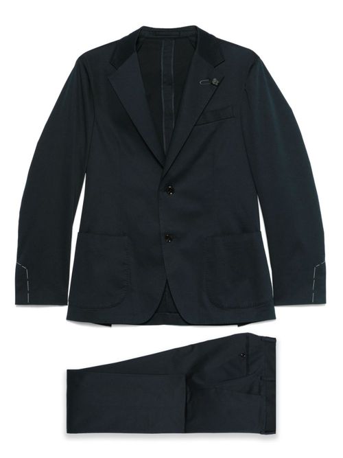 Dark Blue Single-breasted Suit