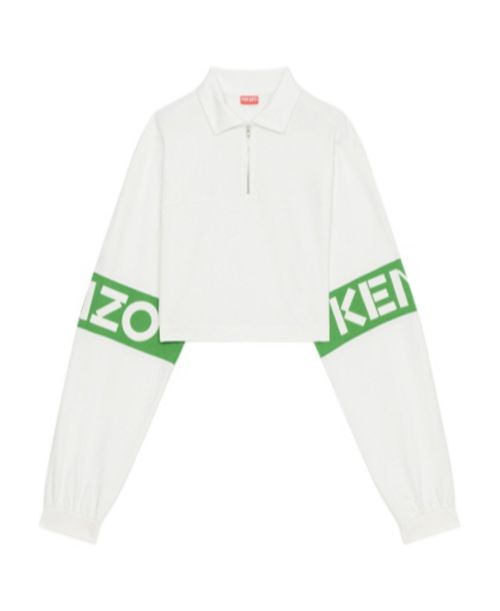 Logo-print cropped shirt