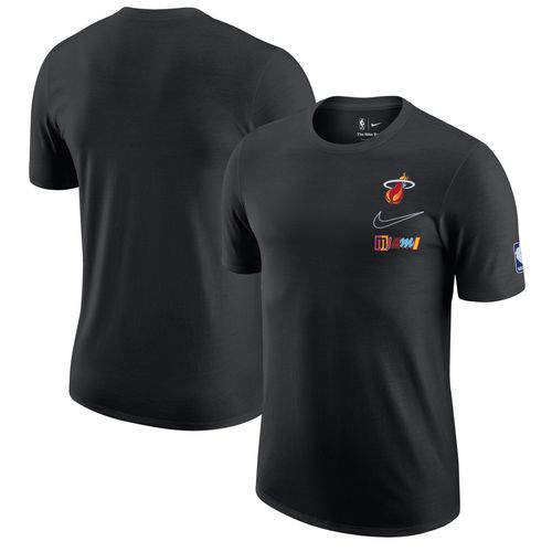 Men's Black Miami Heat 2022/23 City Edition Courtside Max90 Vintage Wash T-Shirt