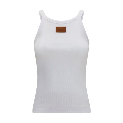 Ribbed Cotton Tank Top — White