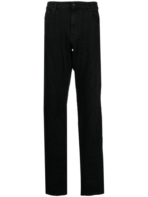 Spiral-seam baggy-cut jeans - Black