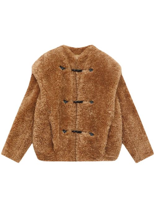 Avalia brushed-finish jacket - Brown