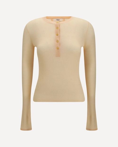 Superfine Wool Ribbed Sweater — Orange