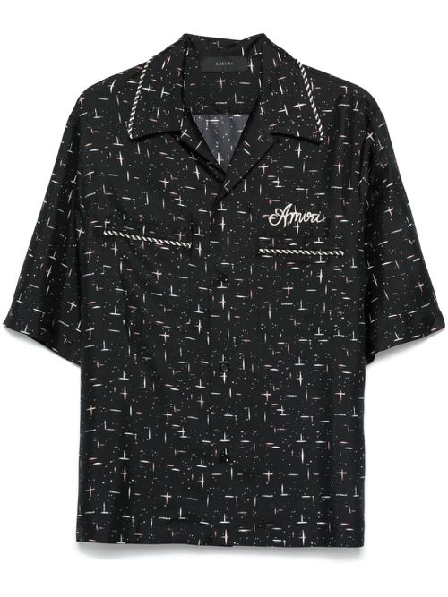 Dash-print shirt - Black