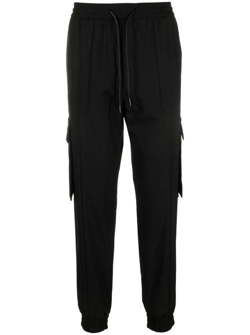 Tapered-leg track pants - Black