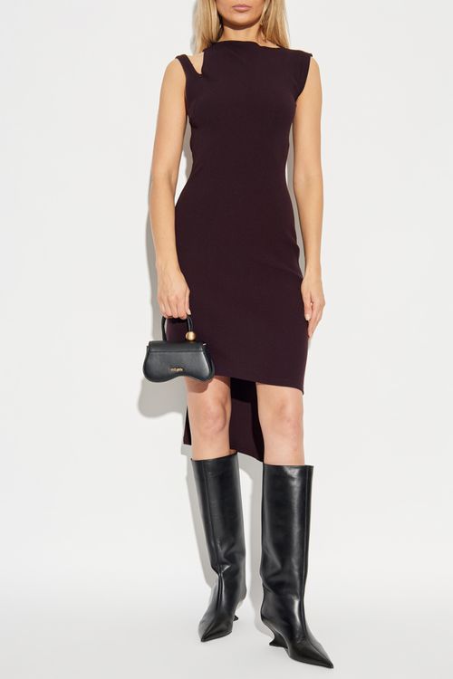 Fitted Dress, Women's, Burgundy