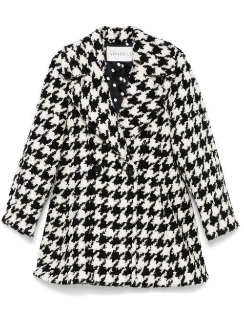 Houndstooth coat - Black