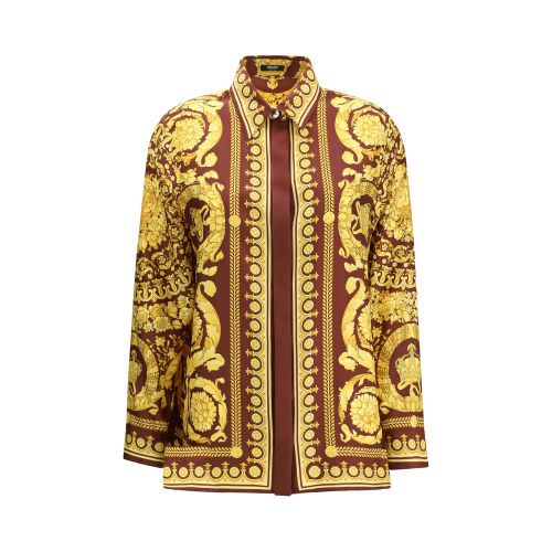 Barocco Silk Shirt — Bordeaux