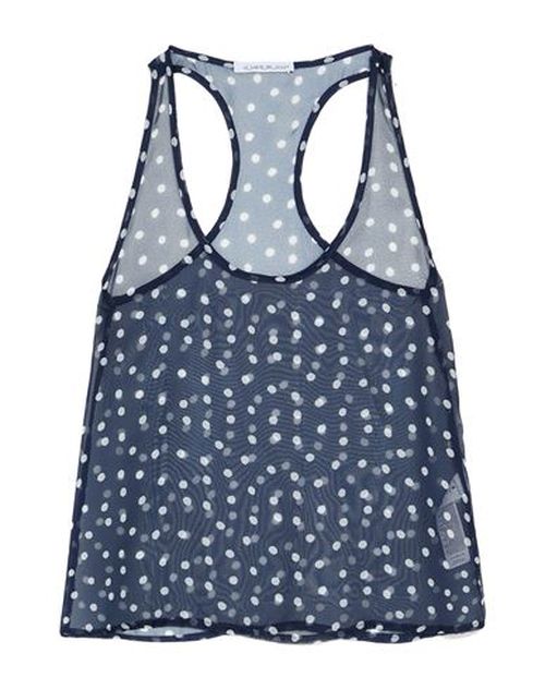 Woman Tank top Blue Size 10 Polyester