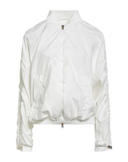 Woman Jacket White Size 6 Polyester