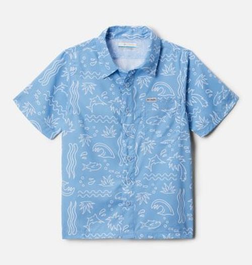Boys' PFG Super Slack Tide  Short Sleeve Camp Shirt-