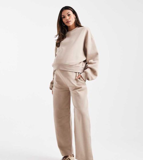 ASOS DESIGN Maternity barrel leg sweatpants in mocha taupe-Brown