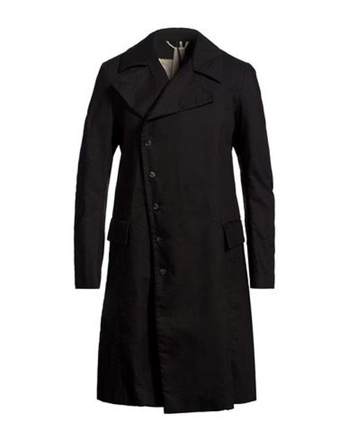 Man Overcoat & Trench Coat Black Size 46 Cotton