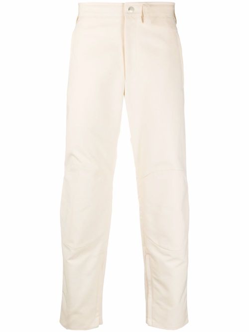 Zipped-ankle cotton trousers - Neutrals
