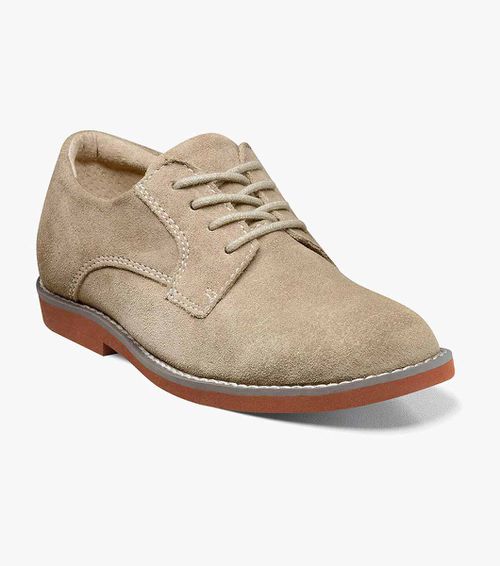 Florsheim Shoes Kearny Jr. Boys Plain Toe Oxford Sand 10 Little Kid