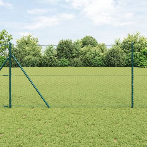 Hexagon Fence Green 1.4x10 m Steel