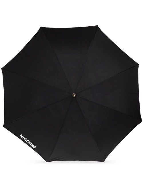 Logo-print umbrella - Black