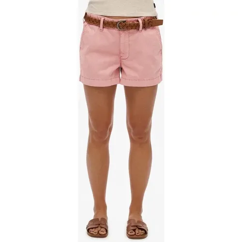 Women's Superdry Women's Classic Chino Short Ash Rose - Pink - Size: 10