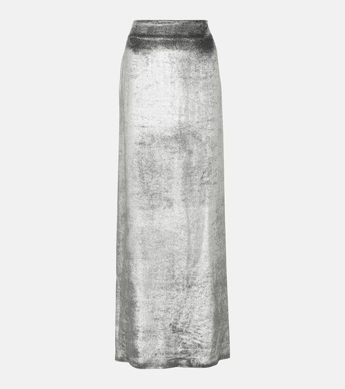 Velvet maxi skirt