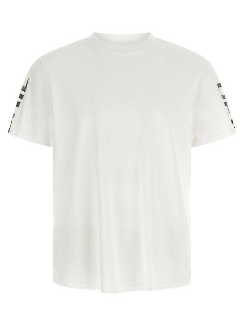Cotton Logo-Sleeve T-Shirt — White