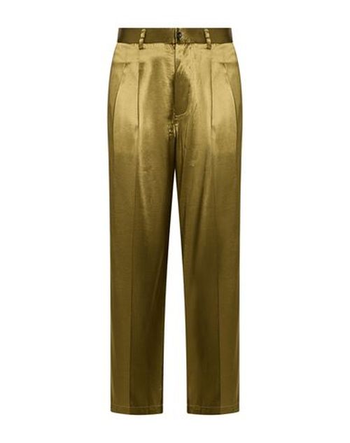 Man Pants Lime green Size 34 Viscose