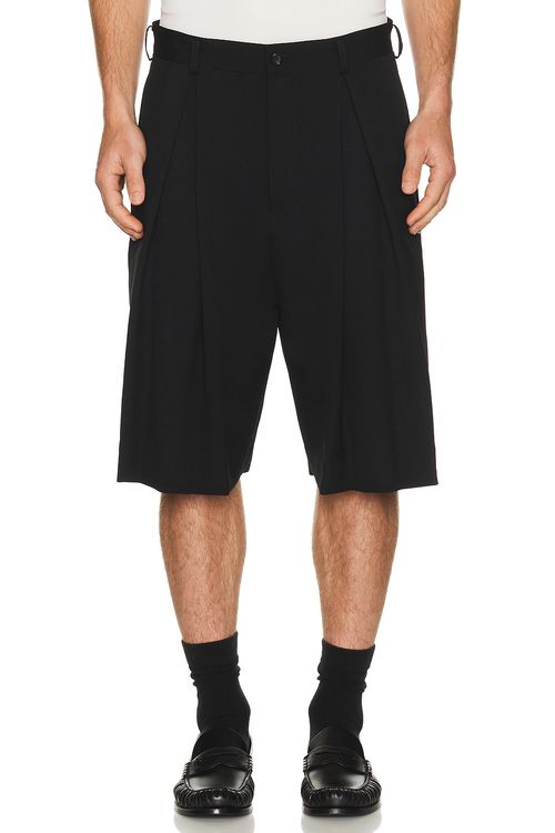 COMME des GARCONS BLACK Wool Tailored Shorts in Black - Black. L also in M, XL/1X