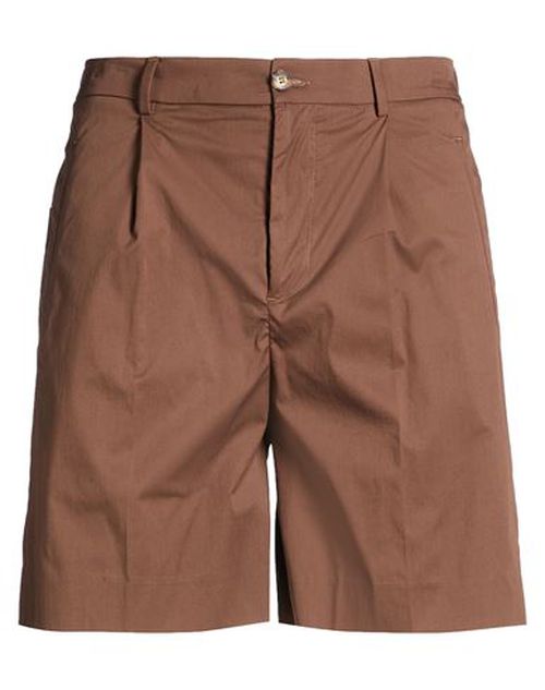 Man Shorts & Bermuda Shorts Brown Size 32 Cotton, Polyamide, Elastane
