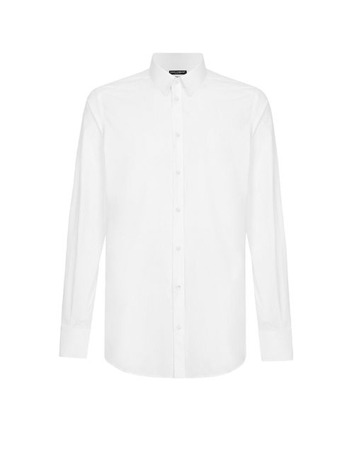 -Camicia in cotone con pinces posteriori-Uomo
