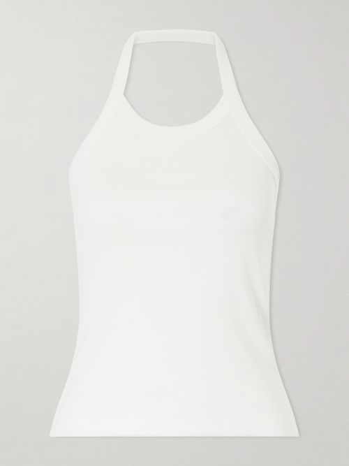 Angie Organic Cotton-jersey Halterneck Tank