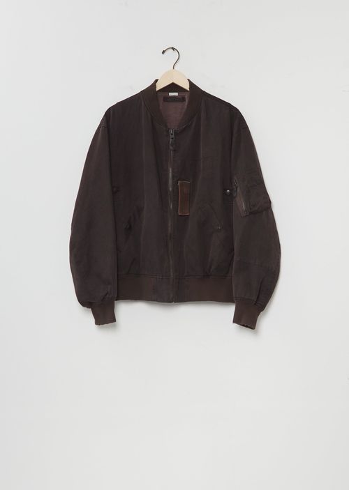 A.Presse Vintage Silk Light B-15C Flight Jacket Brown