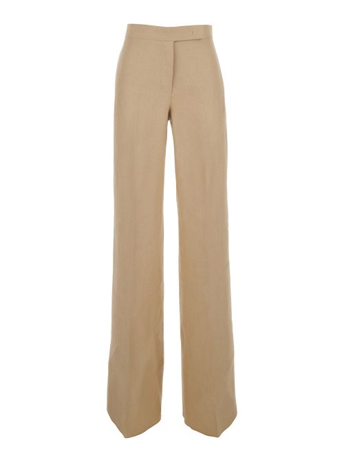 Linen Trousers — Beige