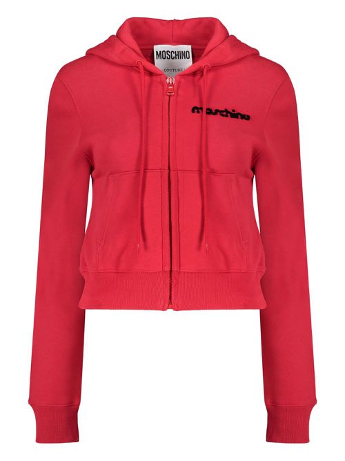Moschino cotton zip-up hoodie - Pink