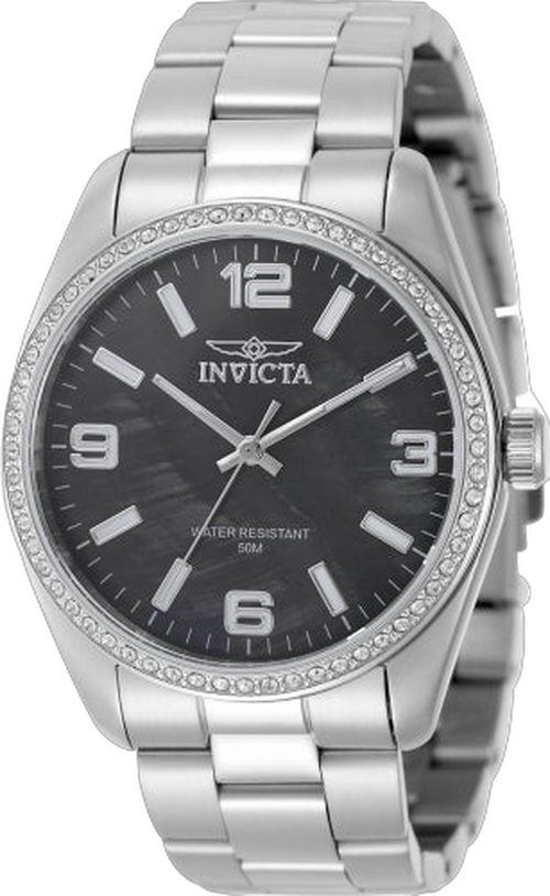 Crystal-Embellished Stainless Steel Watch — Silver