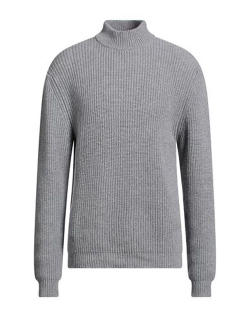 Man Turtleneck Grey Size XXL Merino Wool, Polyamide