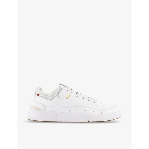 Mens White Gum The Roger Centre Court Faux-leather Low-top Trainers