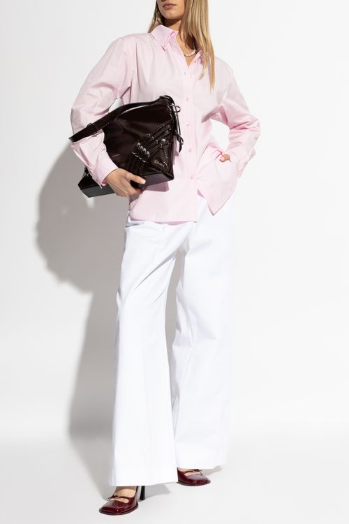 Pleated Trousers, Women's, White