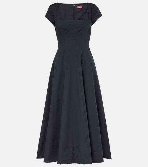 Cotton poplin midi dress