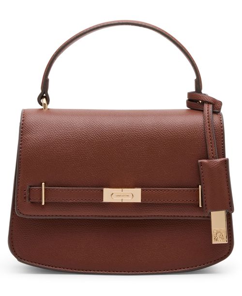 Covered Buckle Small Crossbody Bag - Brown
